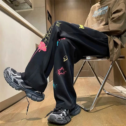 Hip Hop Streetwear Wide-leg Men Pant