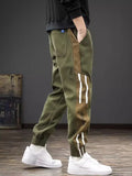 Side Stripe Sport "Pants Men Casual Baggy Pencil Pants Fashion Patchwork