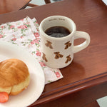 Mug Chocolate Bear Mug Girl Retro Coffee Cup Afternoon Tea
