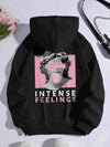 Sculpture Intense Feelings Printing Women Hoodies Casual Sports Tide