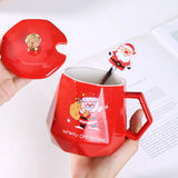 400ml Cartoon Santa Claus Elk Ceramic Mug