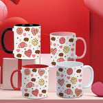 Croissant Pattern 3d Print Hot Mug 11oz Mug Tea Coffee Cup Valentine's Day