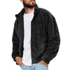 Men’s Fleece Stand Collar Jacket – Warm Full Zip Thermal Coat for Fall Winter