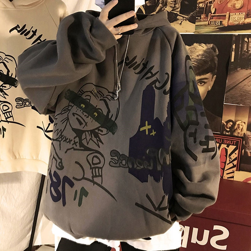 Hoodies women Sweatshirts Print Anime Hoody Streetwear Tops  clothes punk Autumn - xinnzy