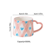 Mug Creative Hand-Painted Love Heart Coffee Cup