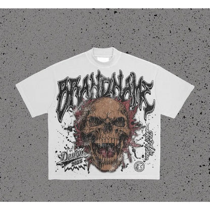 2024 Hip Hop Übergroßes bedrucktes T-Shirt 