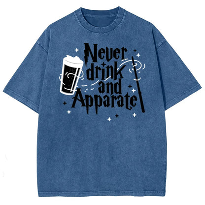 Fashionable Water-Wash Worn-Out Short-Sleeve Men’s Casual Summer Top