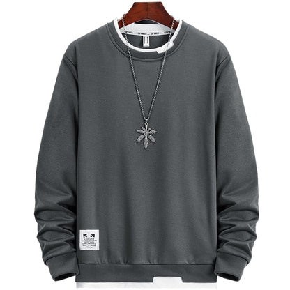 Men Sweatshirts Tops Solid Casual Pullover Hip Hop