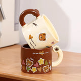 Creative Cute Lovely Bear Ceramic Mug with Lid