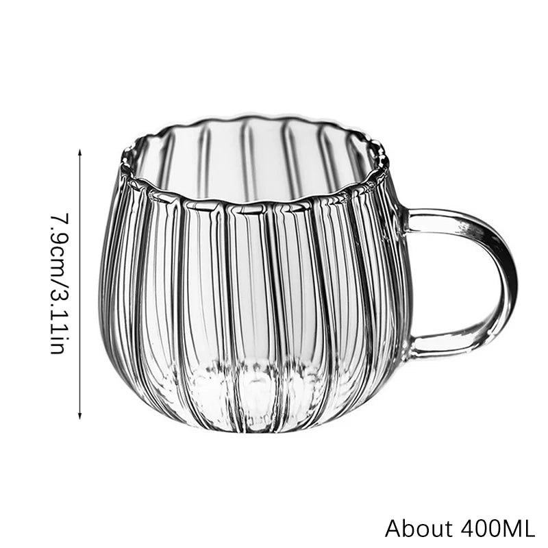 Heat-Resistant With Handle Glass Mug Breakfast Milk Cup Cute Office