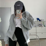 Hoodie Streetwear Women Loose Japanese Oversize Sweatshirts Casual