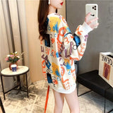 Casual Sweatshirts Female Clothing 2024 Autumn Oversized All-match