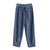 Blue Lyocell High Waist Wide Leg Denim Pants for Women