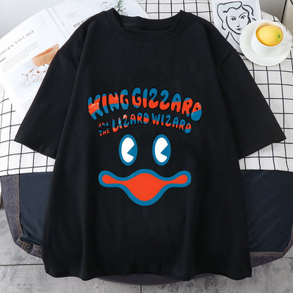 Drücken Sie Ihren Stil Cartoon König Gizzard &amp; Die Eidechse Wizard T-shirts