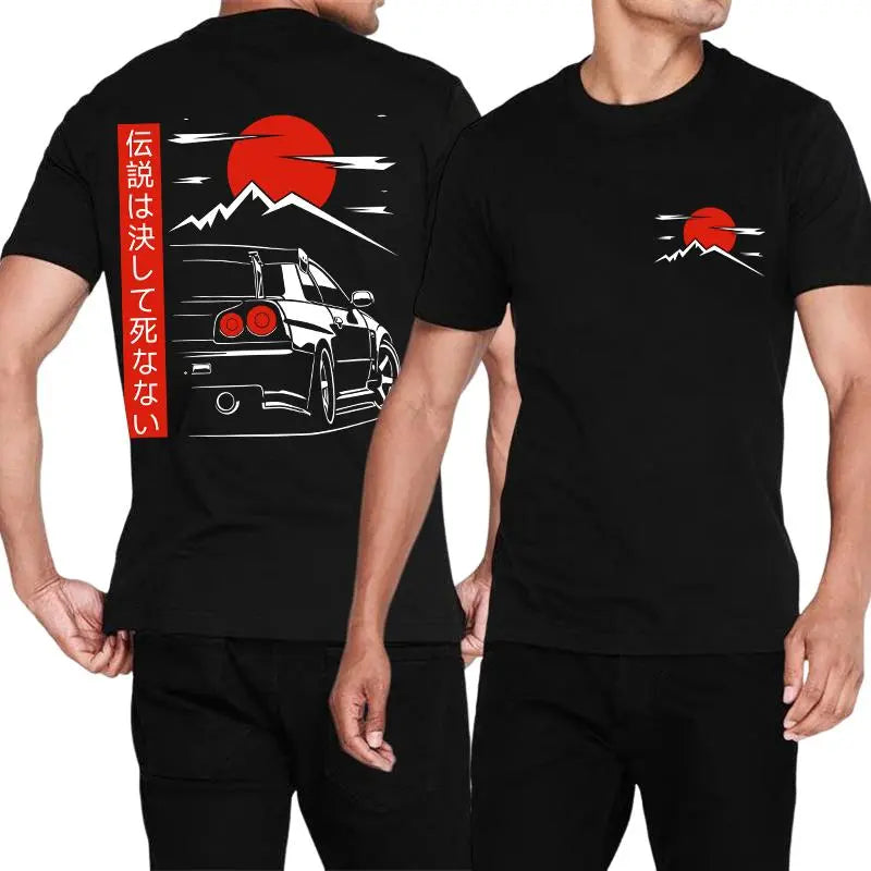 Japanischer Stil Auto JDM T-Shirts Streetwerar