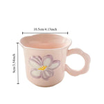 flower shaped mug, cute ceramic cup