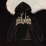 Goth Sweater Y2k Zip Up Hoodie Women Fashion Coats