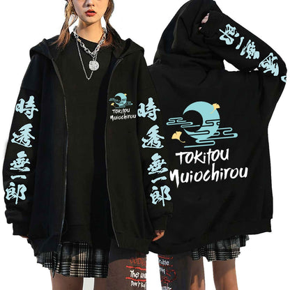 Anime Demon Slayer Tokito Muichiro Hoodies Übergroße Langarmpullover