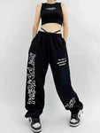 Hosen Y2k Jogger Casual Jogging Streetwear Hip Hop Harajuku Oversize Buchstaben Goth