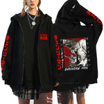 Anime Chainsaw Denji Hoodies Makima Zipper Streetwear Fleece