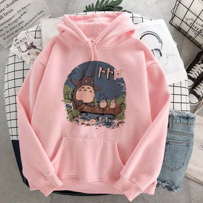 Hoodies Female Studio Ghibli Cute Anime Sweatshirt Pullover Casual