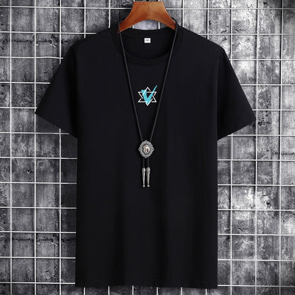 Men's Short Sleeve  Cotton Fashion Male Casual Tops Oversized Man T Shirt - xinnzy