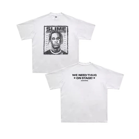 Men's Retro Hip Hop Oversized Cotton T-Shirt