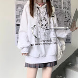 Emo Anime Frauen Hoodies Streetwear