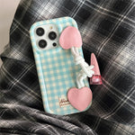 Grid IMD Fashion Phone Cases für iPhone mit niedlichem Stern-Liebes-Herz-Armband Fundas