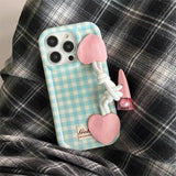 Grid IMD Fashion Phone Cases for Iphone with Cute Star Love Heart Bracelet Fundas