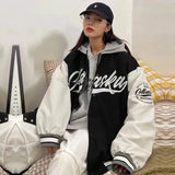 American Style Letters Embroidered Jackets Women's Street Fashion Pilot Baseball Uniform