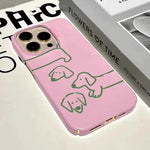 Einfache rosa Dackel Hund Fall für IPHONE Fall Acryl Hard Handy Fällen