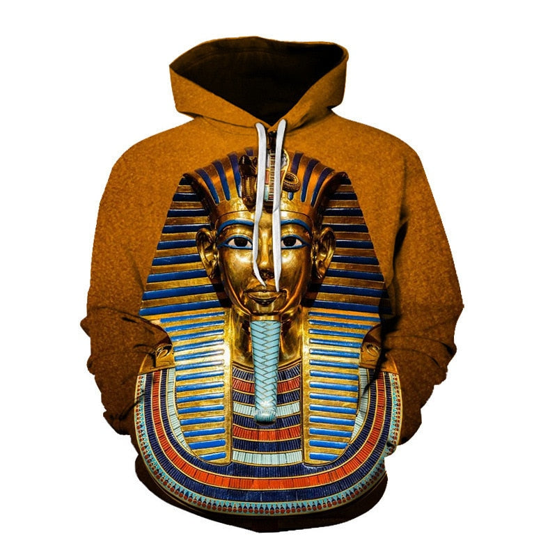 Streetwear Hoodies Men Ancient Horus Egyptian God Eye of Egypt Pharaoh Anubis