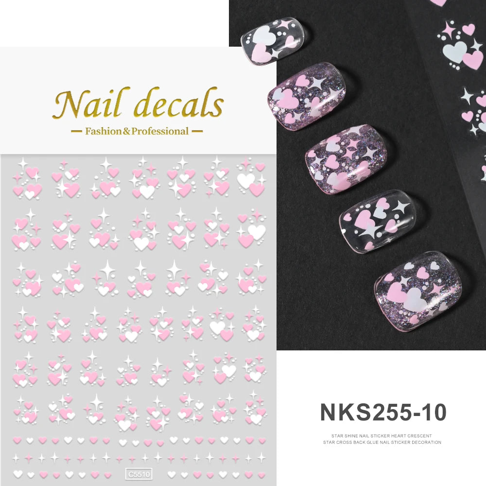 Glossy Y2K Star Nail Decals