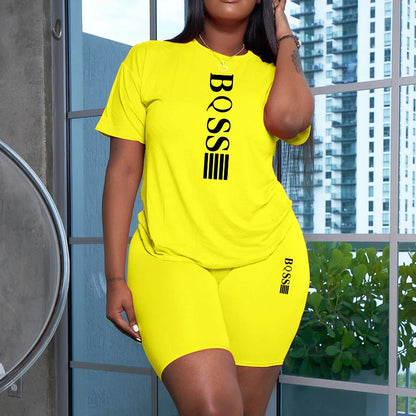 2025 Women's Summer Shorts Set Casual Tracksuit for Yoga and Running