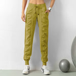 Loose Fit Quick Dry Training Pants Elastic High Waist Fitness Joggers