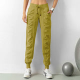 Loose Fit Quick Dry Training Pants Elastic High Waist Fitness Joggers