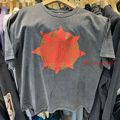 Retro Public Enemy Graphic T-Shirt Men High Street Casual Vintage