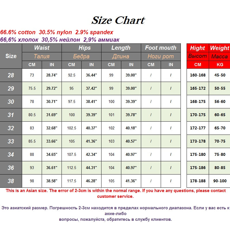 Men Pants Slim Straight Stretch Classic Trousers Spring Autumn Pant High quality - xinnzy