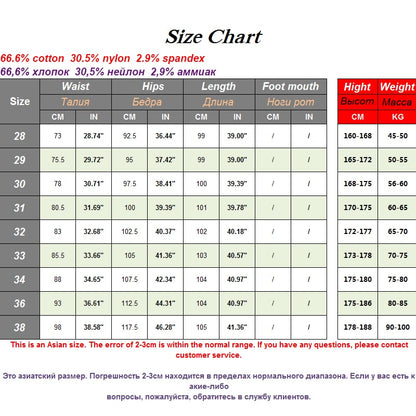 Men Pants Slim Straight Stretch Classic Trousers Spring Autumn Pant High quality - xinnzy