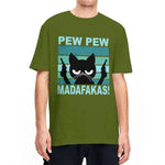 Pew Pew Madafakas T Shirt Cat T-Shirts Streetwear