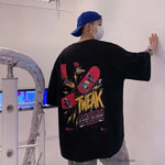 Men's Anime Skateboard T-shirt: High Quality Hip Hop Fashion