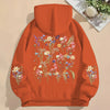 Women’s Y2K Wildflower Print Hoodie Boho Loose Sweatshirt with Long Sleeves