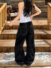 Women Y2K Black Baggy Jeans Straight Leg Cotton Casual Pants