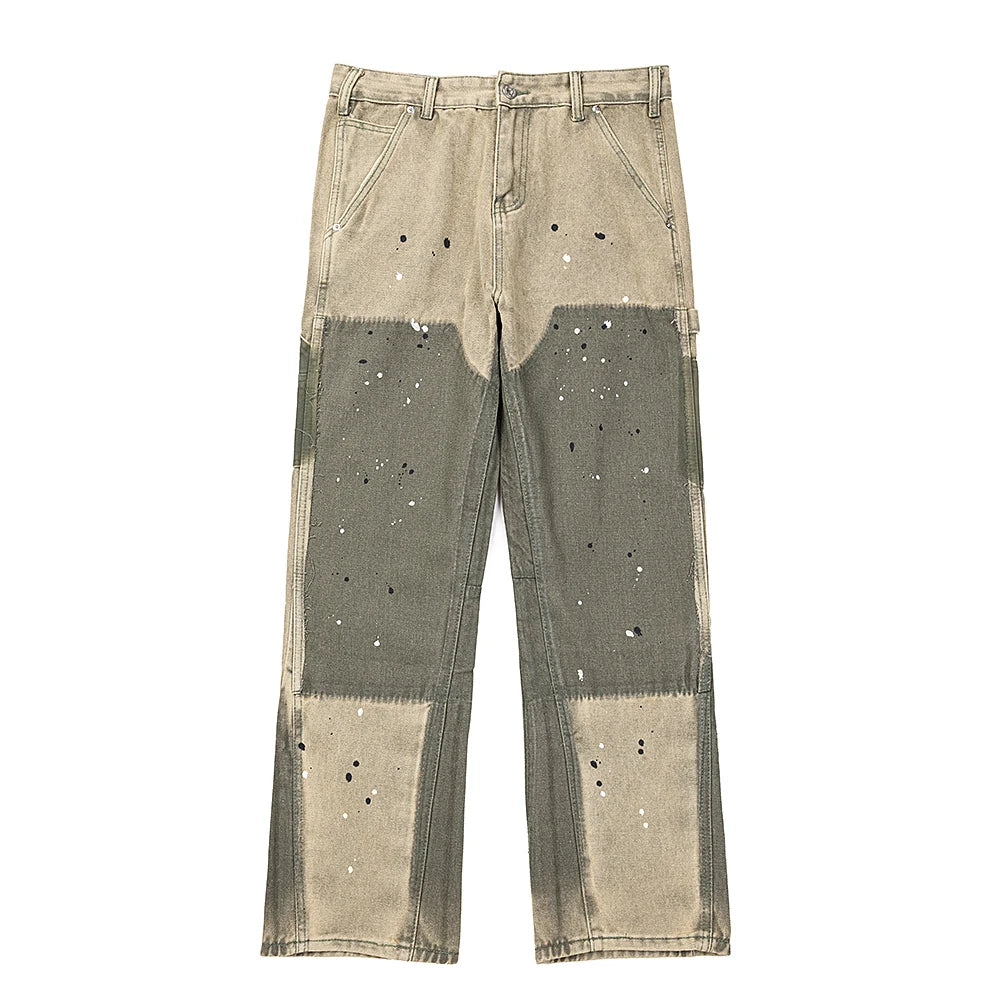 Unique Patchwork Men Flare Jeans 2025 Fashion Trend