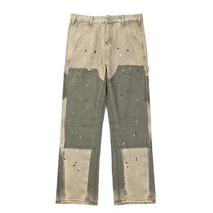 Unique Patchwork Men Flare Jeans 2025 Fashion Trend