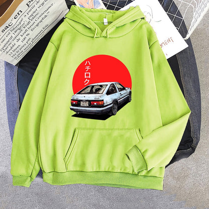 Männer Hoodie Harajuku Cartoon Auto Mode Pullover