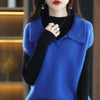 Womens Sweater Vest Polo Collar Oversized Pullover Sleeveless Knit
