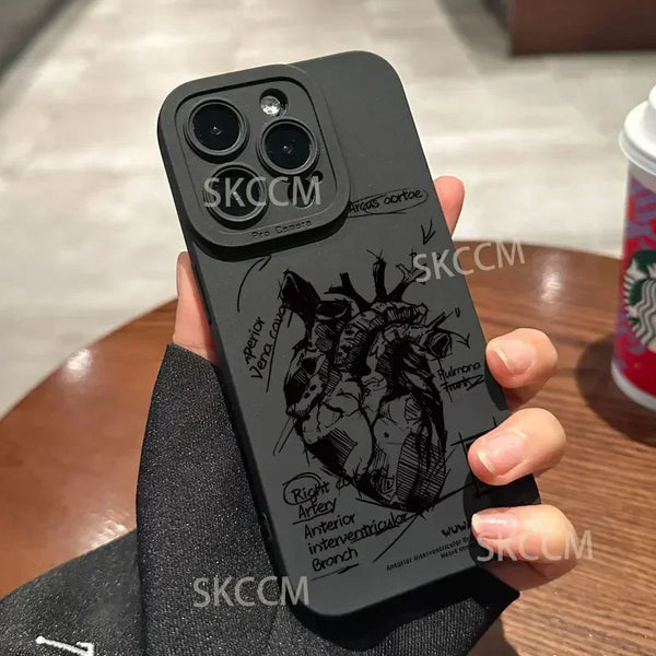 Creative Cardiovascular model Heart Medical Silicone Phone Case