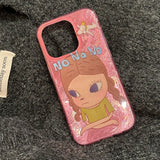 Pink yoshitomo nara phone case For iPhone